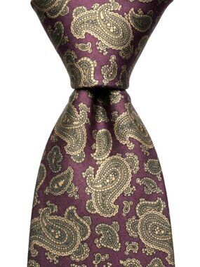 NWT/NOS! Vtg 80s SUPERBA Deadstock Italian Silk Tie Persian Paisley USA WPL 2831